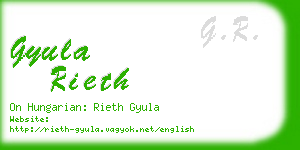 gyula rieth business card